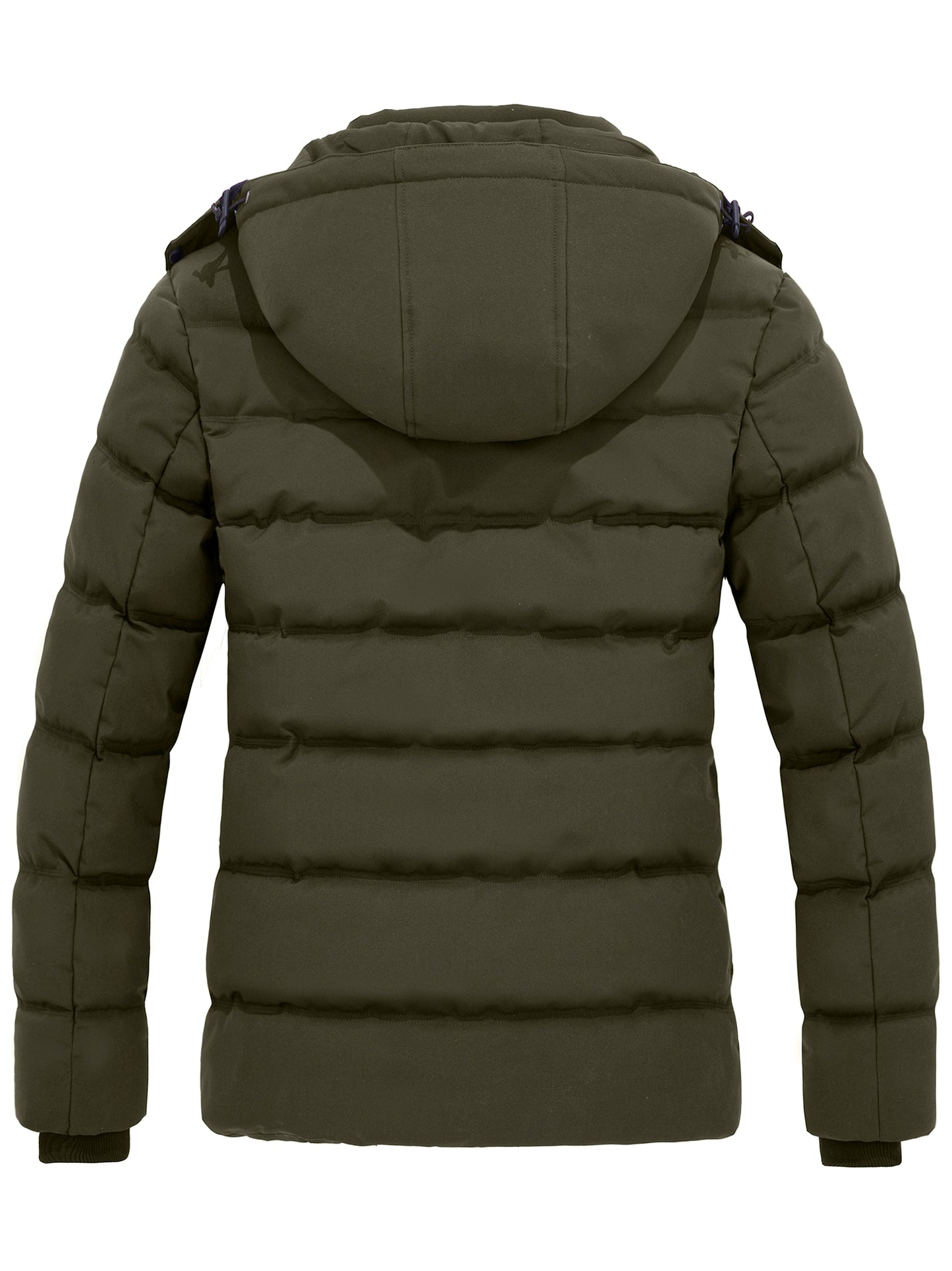 Women'S Winter Coat Quilted Puffy Coats Puffer Jacket Parka with Hood Army Green L